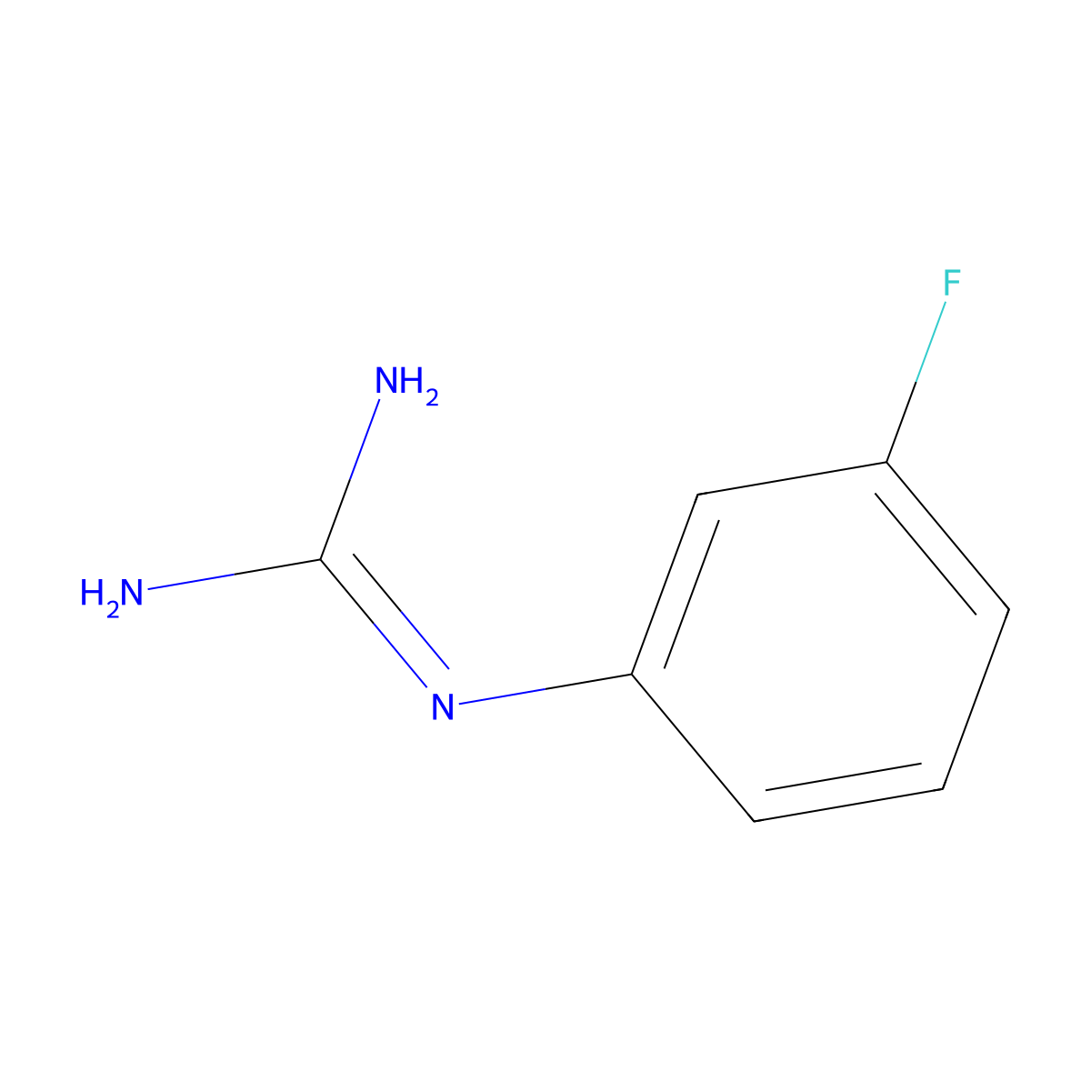 1-(3-Fluorophenyl)guanidine molecular structure, CAS 65783-19-9