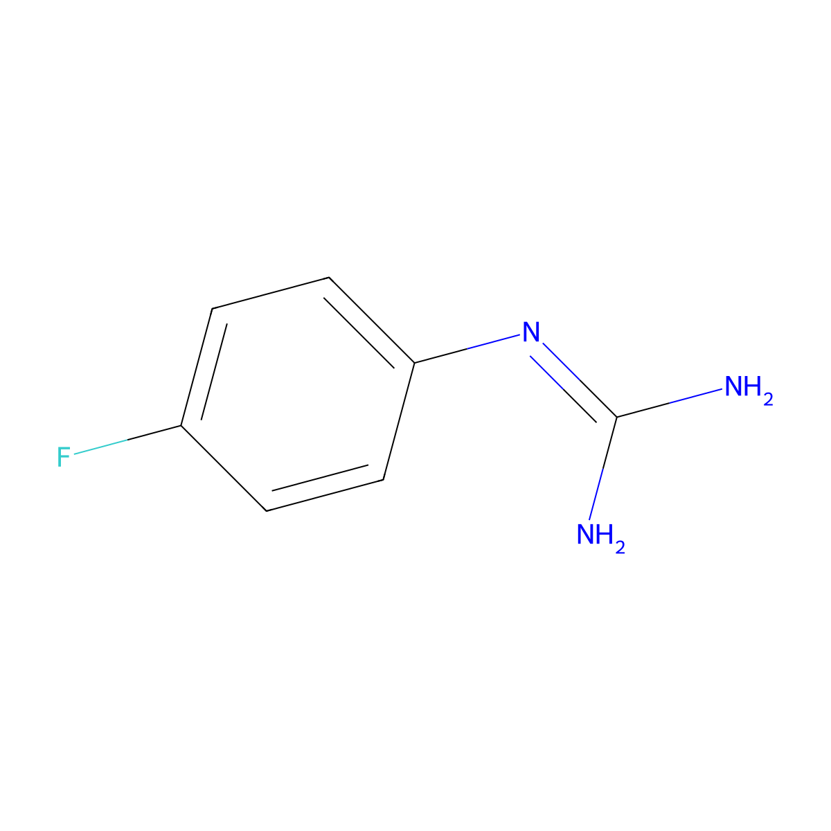 1-(4-Fluorophenyl)guanidine molecular structure, CAS 65783-21-3