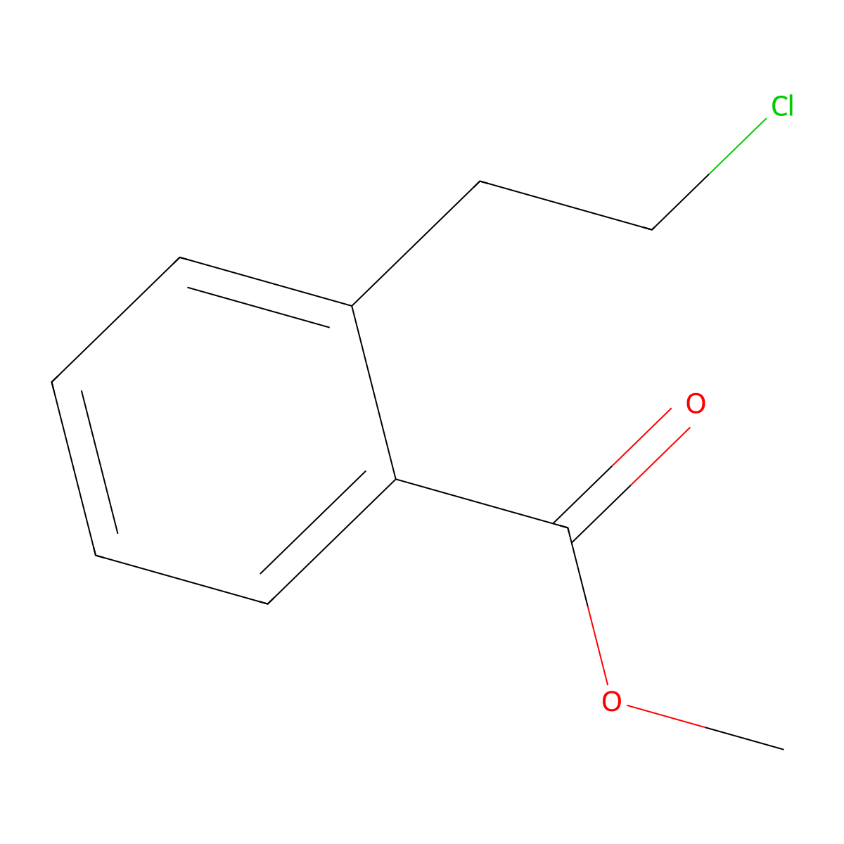 Methyl 2-(2-chloroethyl)benzoate molecular structure, CAS 65787-71-5
