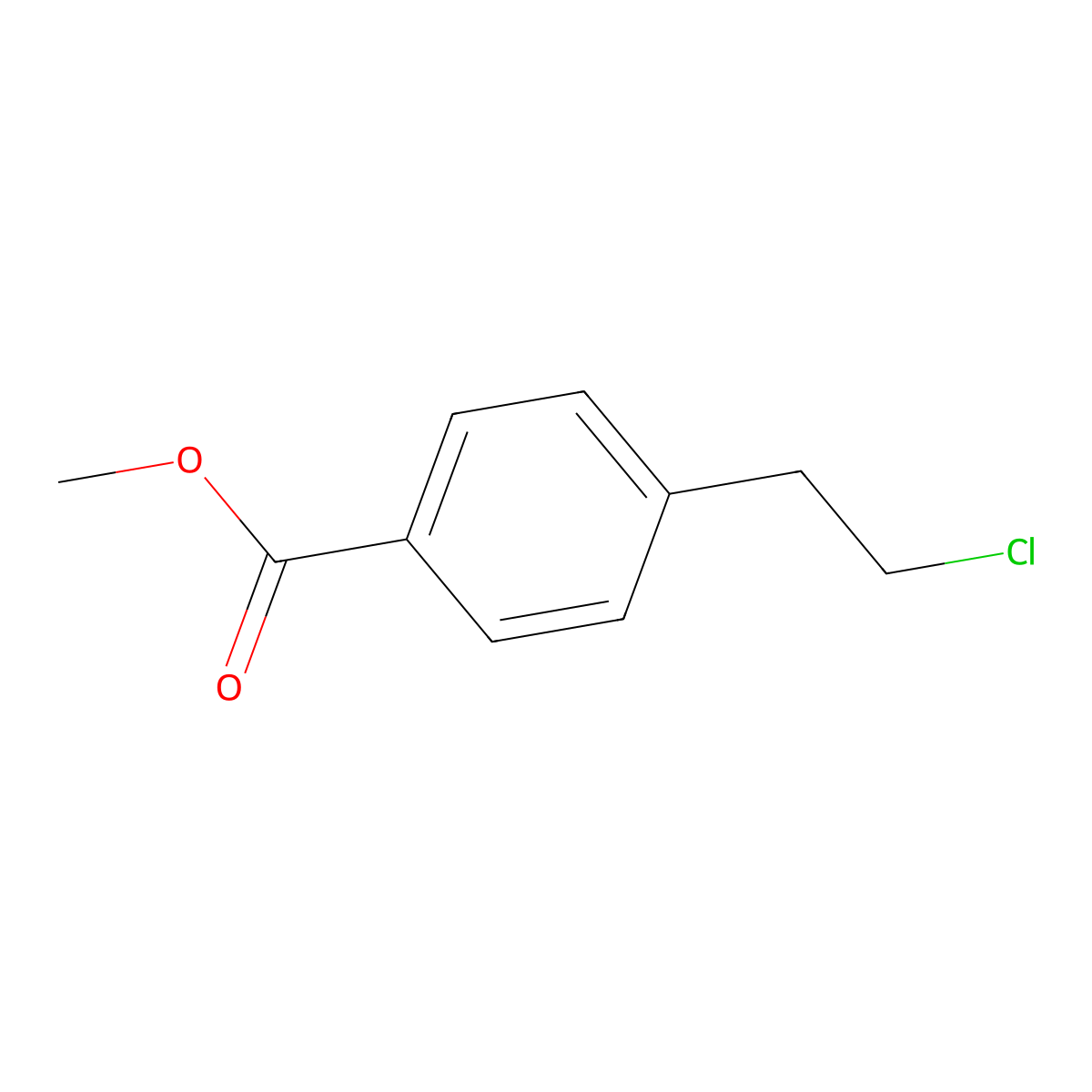 Methyl 4-(2-chloroethyl)benzoate molecular structure, CAS 65787-72-6
