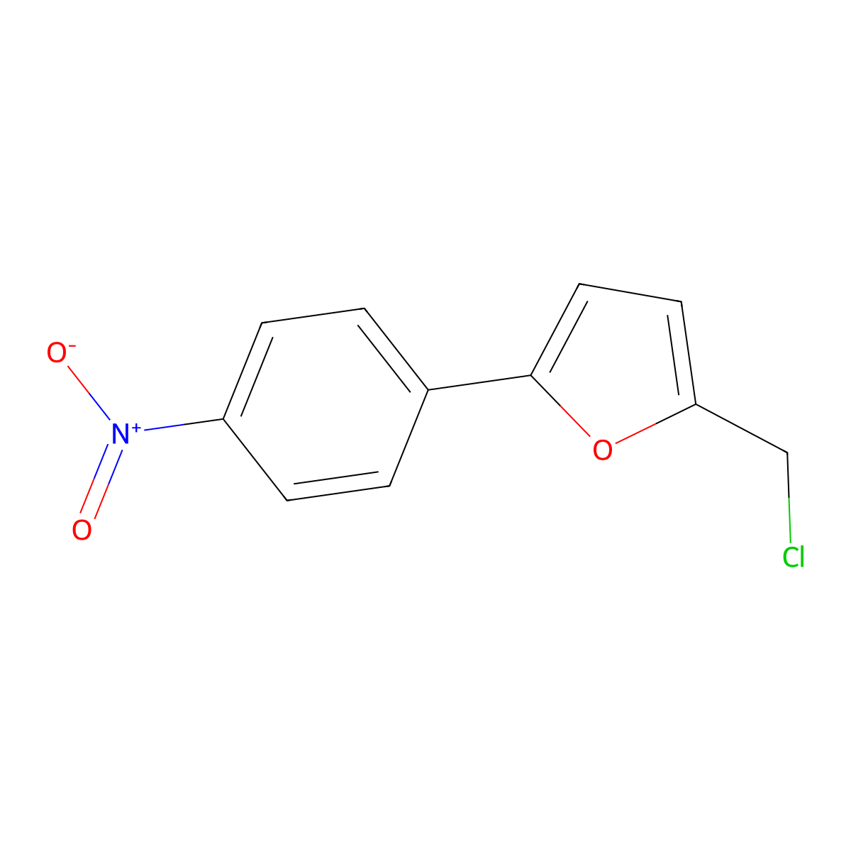 2-(Chloromethyl)-5-(4-nitrophenyl)furan molecular structure, CAS 65795-36-0