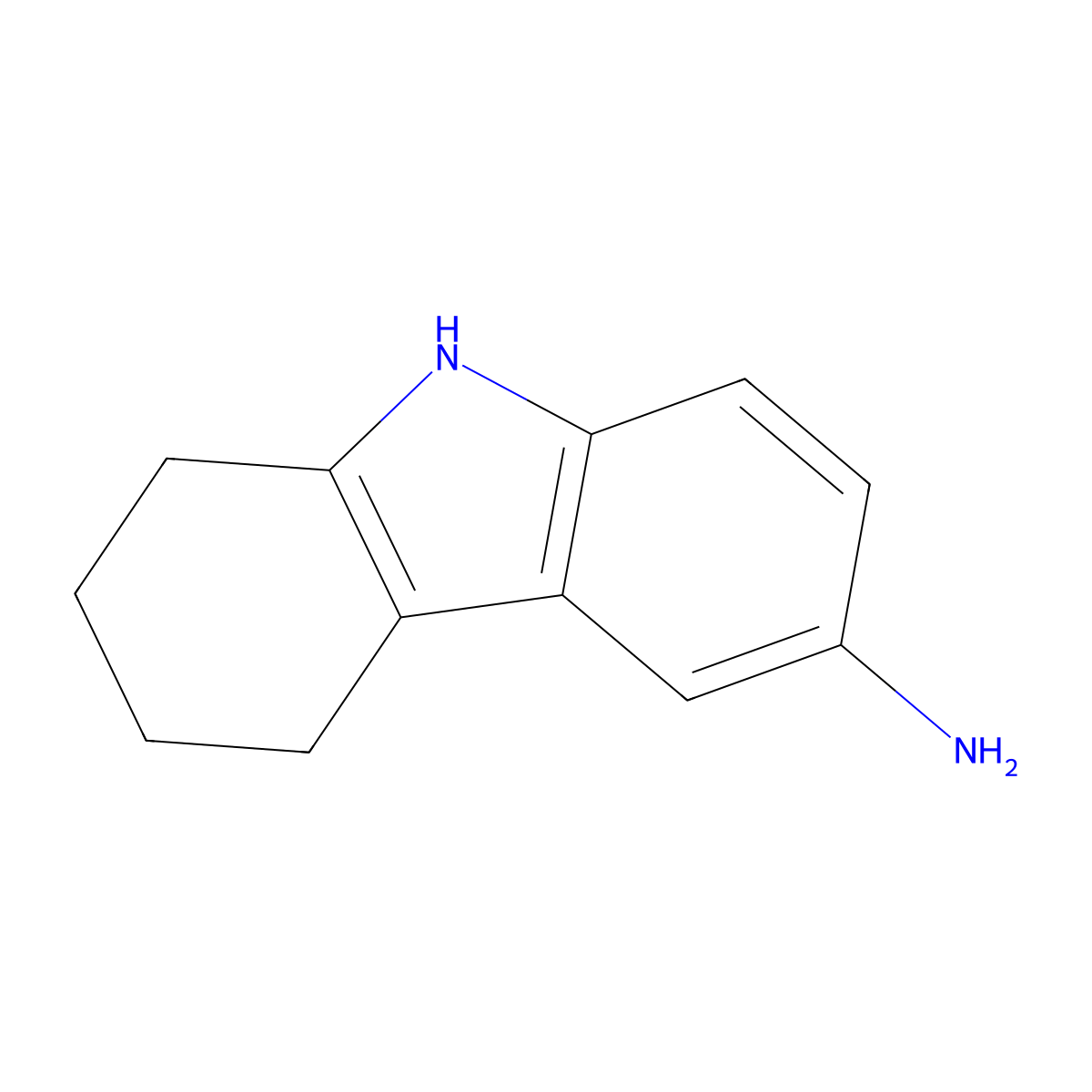 2,3,4,9-tetrahydro-1H-carbazol-6-amine molecular structure, CAS 65796-52-3