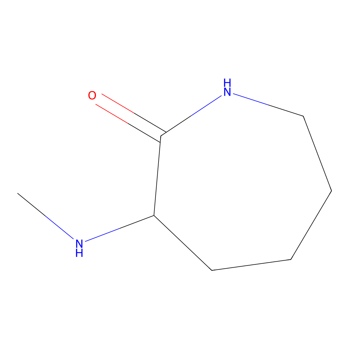 hexahydro-3-(methylamino)-2H-azepin-2-one molecular structure, CAS 65796-91-0