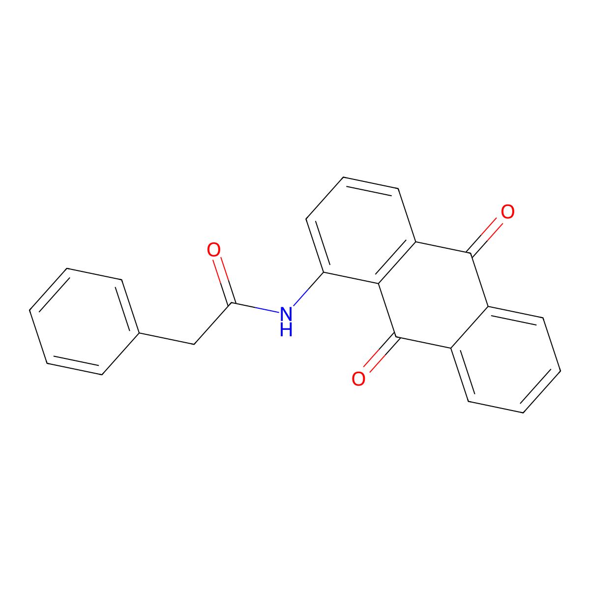Benzeneacetamide, N-(9,10-dihydro-9,10-dioxo-1-anthracenyl)- molecular structure, CAS 65796-96-5