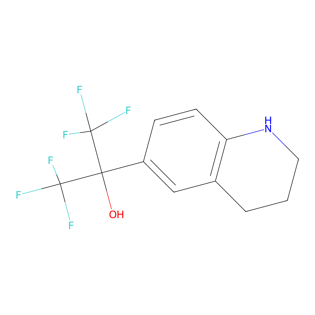 1,1,1,3,3,3-Hexafluoro-2-(1,2,3,4-tetrahydroquinolin-6-yl)propan-2-ol molecular structure, CAS 65797-52-6