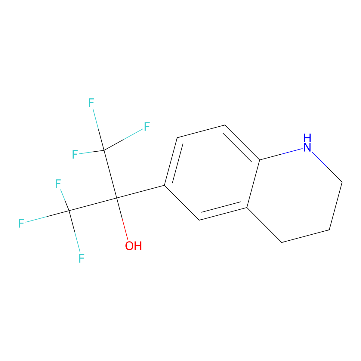 1,1,1,3,3,3-Hexafluoro-2-(1,2,3,4-tetrahydroquinolin-6-yl)propan-2-ol molecular structure, CAS 65797-52-6