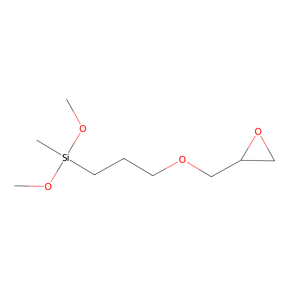 (3-(2,3-Epoxypropoxy)propyl)dimethoxymethylsilane molecular structure, CAS 65799-47-5