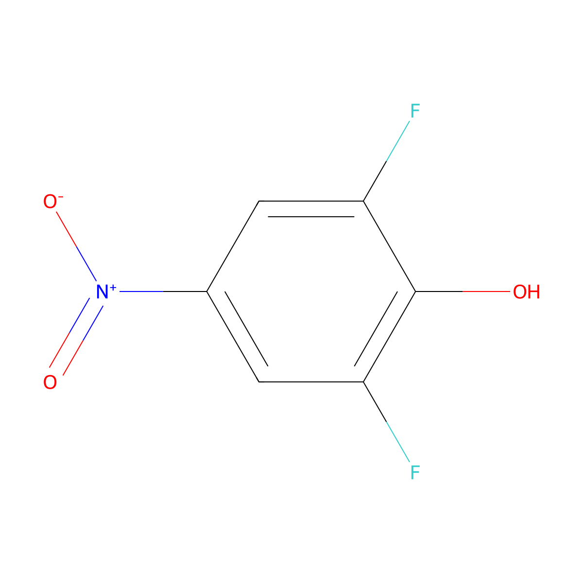 2,6-Difluoro-4-nitrophenol molecular structure, CAS 658-07-1