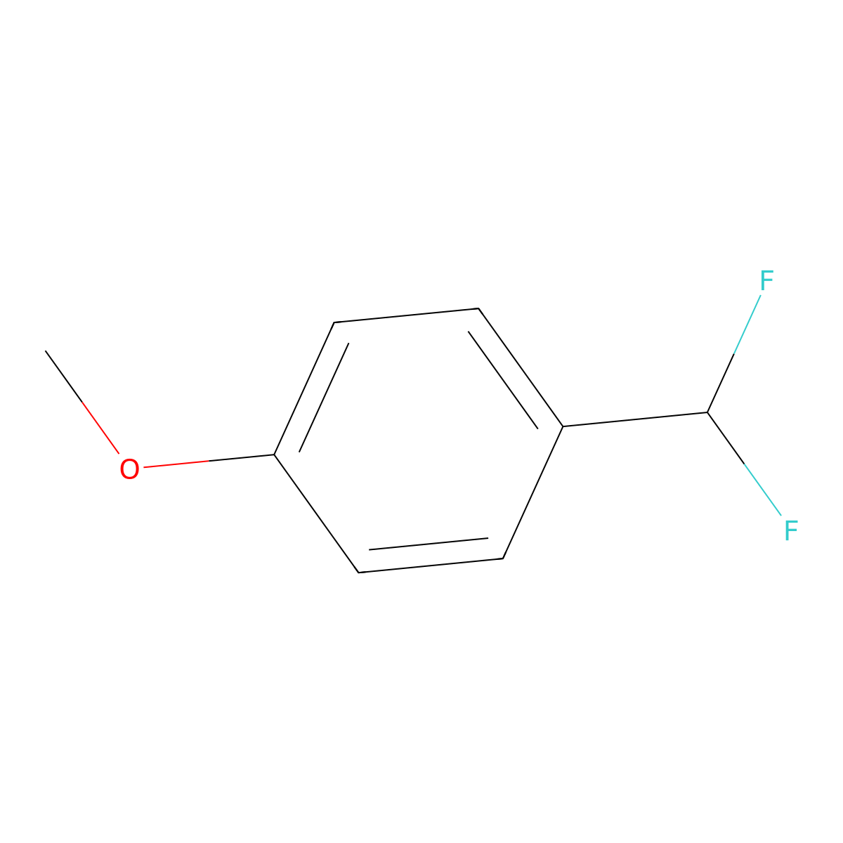 1-(Difluoromethyl)-4-methoxybenzene molecular structure, CAS 658-17-3