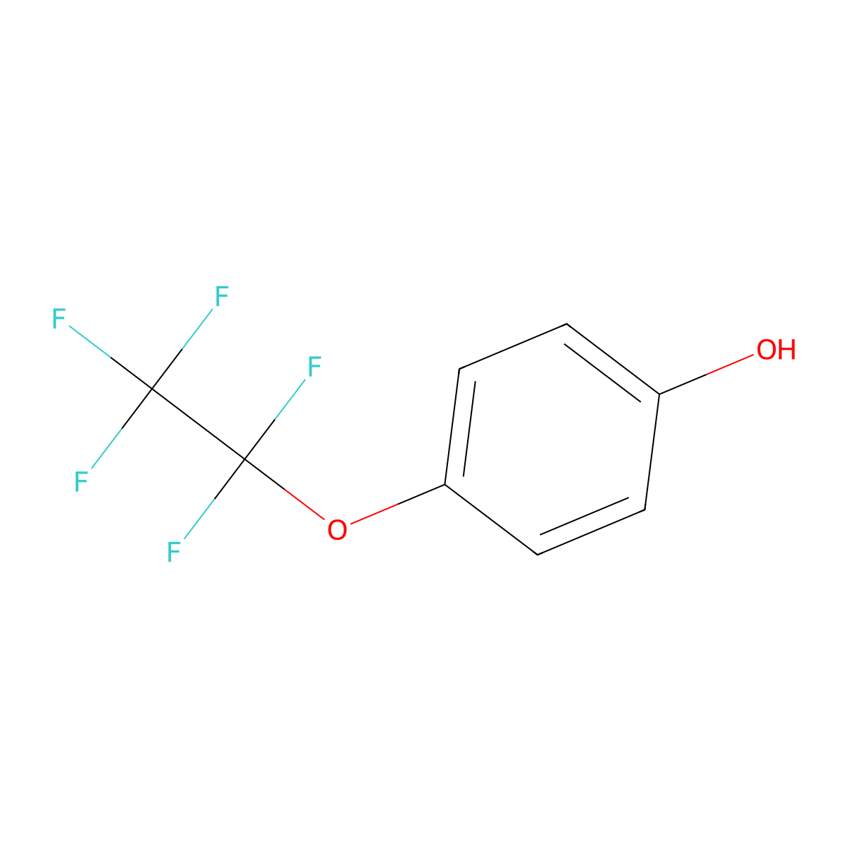 4-(1,1,2,2,2-Pentafluoroethoxy)phenol molecular structure, CAS 658-46-8
