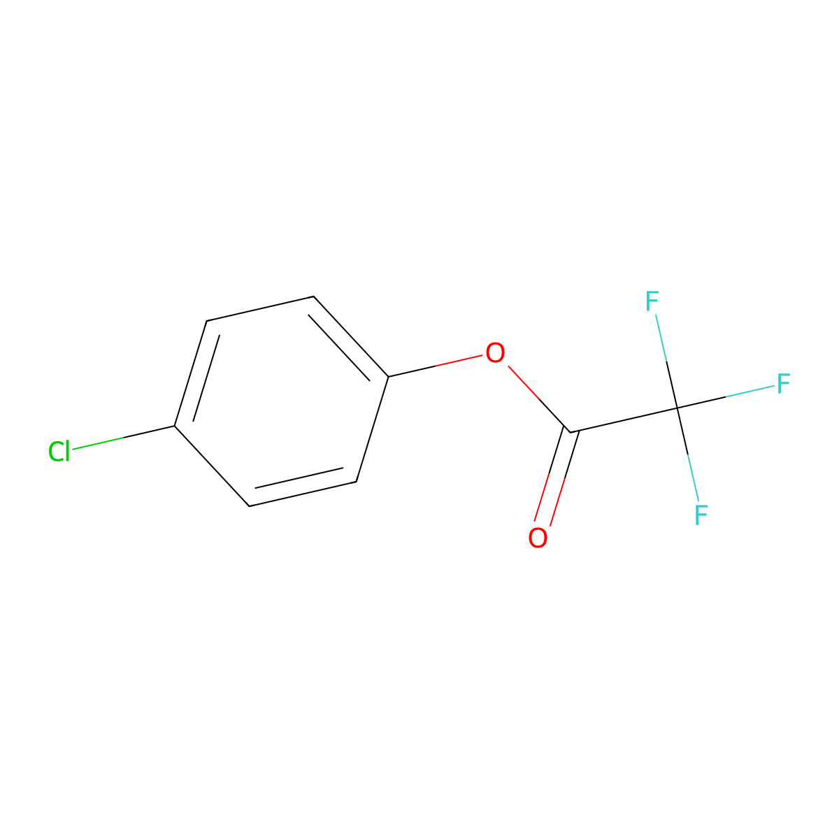 Acetic acid, trifluoro-, 4-chlorophenyl ester molecular structure, CAS 658-74-2