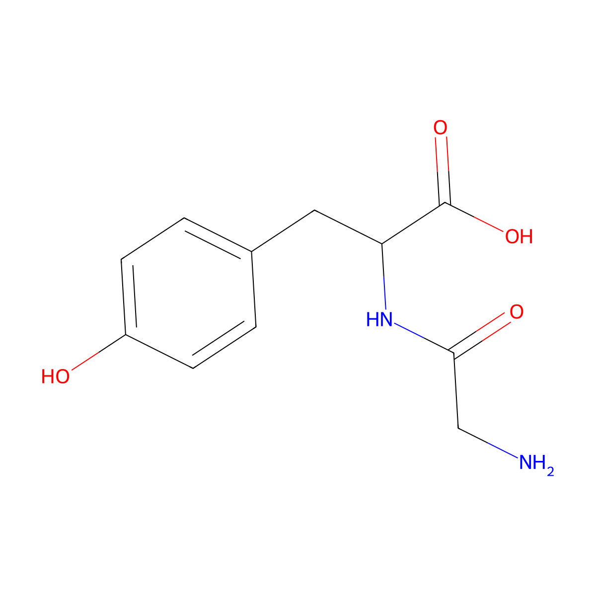 Glycyl-L-tyrosine molecular structure, CAS 658-79-7
