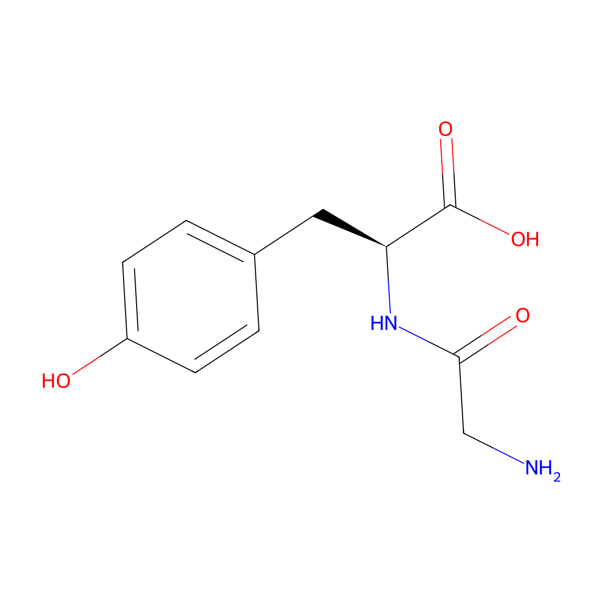 Glycyl-L-tyrosine molecular structure, CAS 658-79-7