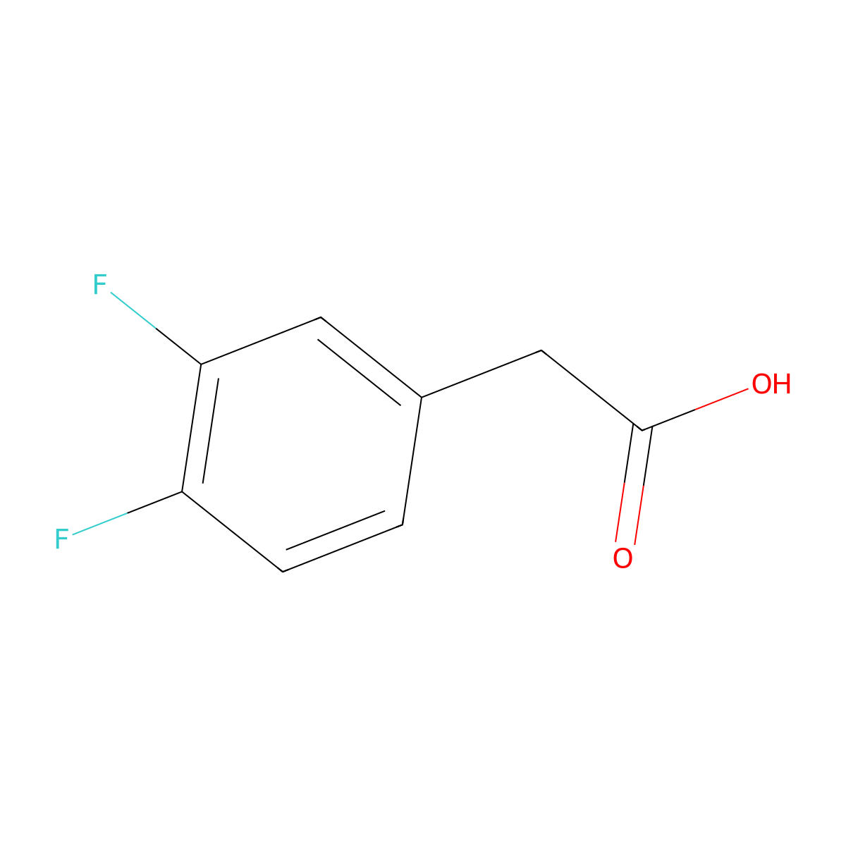 (3,4-Difluorophenyl)acetic acid molecular structure, CAS 658-93-5