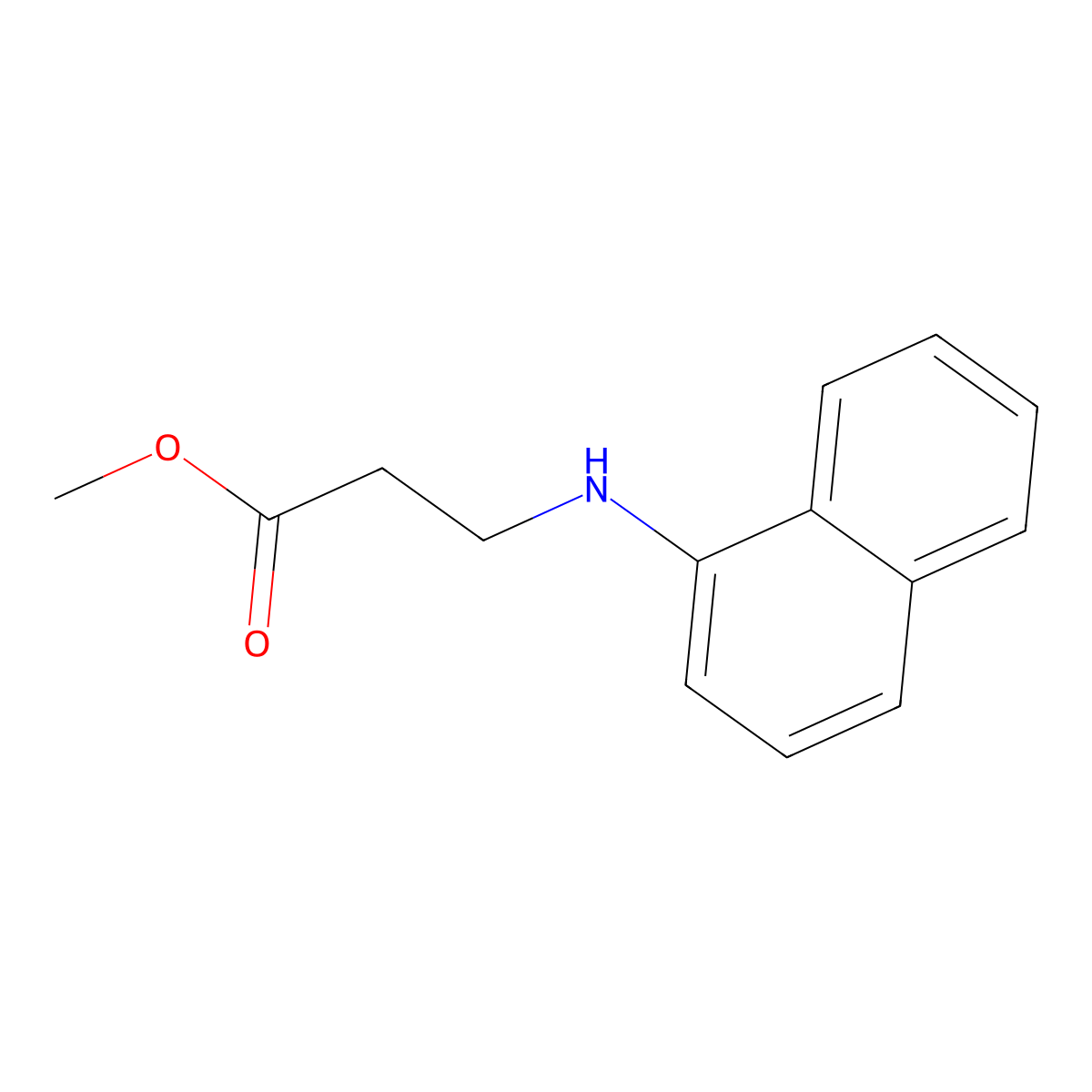 Methyl 3-(1-naphthylamino)propanoate molecular structure, CAS 6580-20-7