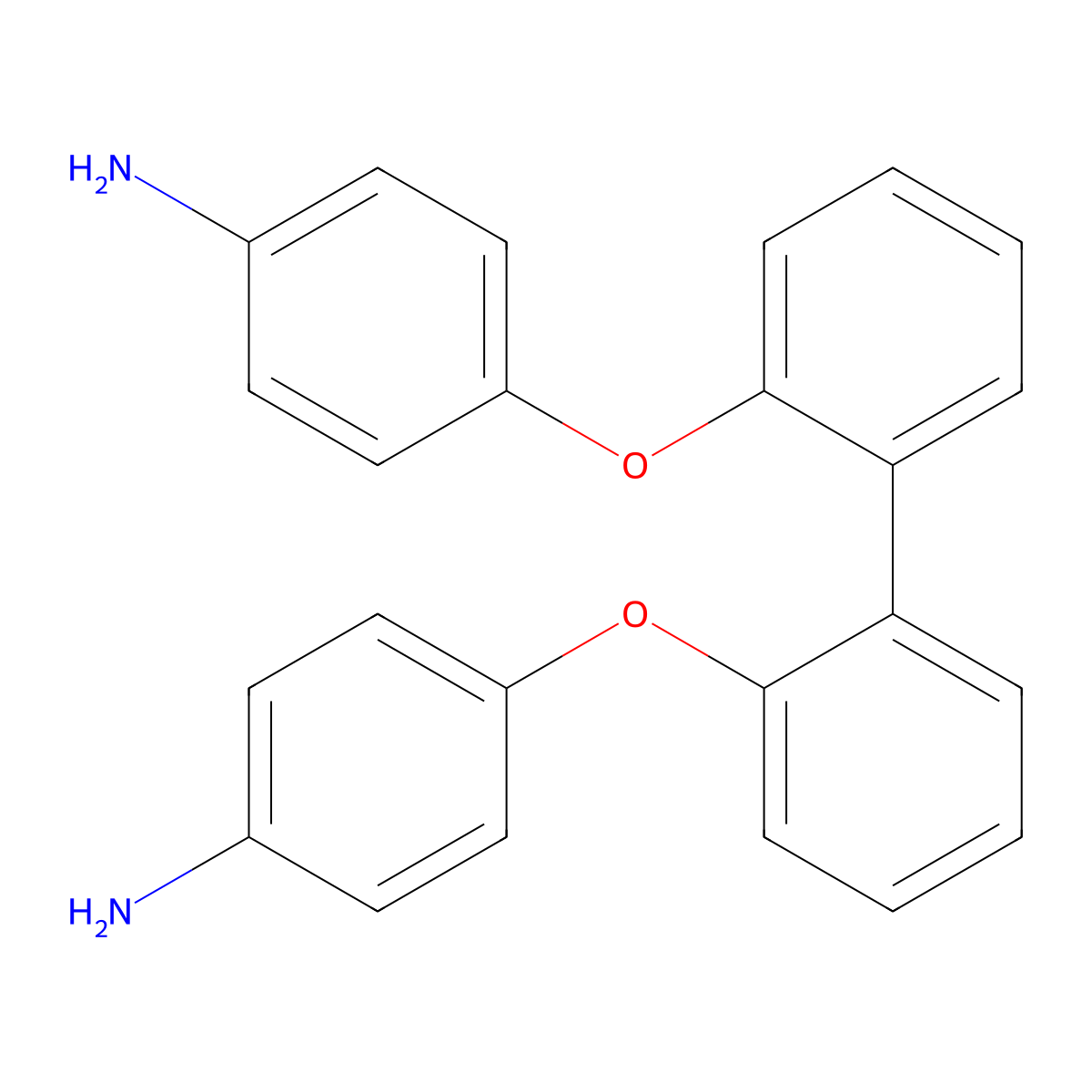 4,4'-[[1,1'-Biphenyl]-2,2'-diylbis(oxy)]dianiline molecular structure, CAS 65801-73-2