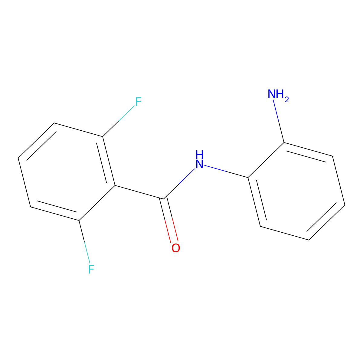 N-(2-aminophenyl)-2,6-difluorobenzamide molecular structure, CAS 658039-32-8