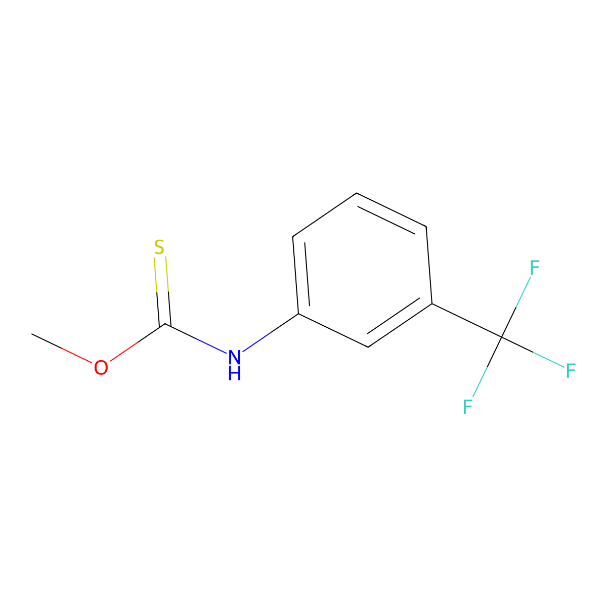 O-methyl N-[3-(trifluoromethyl)phenyl]carbamothioate molecular structure, CAS 658039-45-3