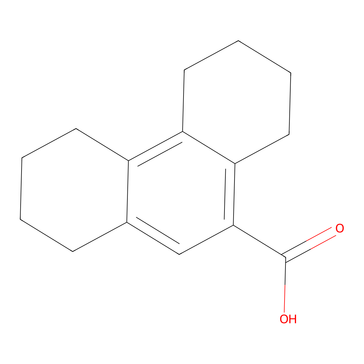 1,2,3,4,5,6,7,8-Octahydrophenanthrene-9-carboxylic acid molecular structure, CAS 65805-80-3