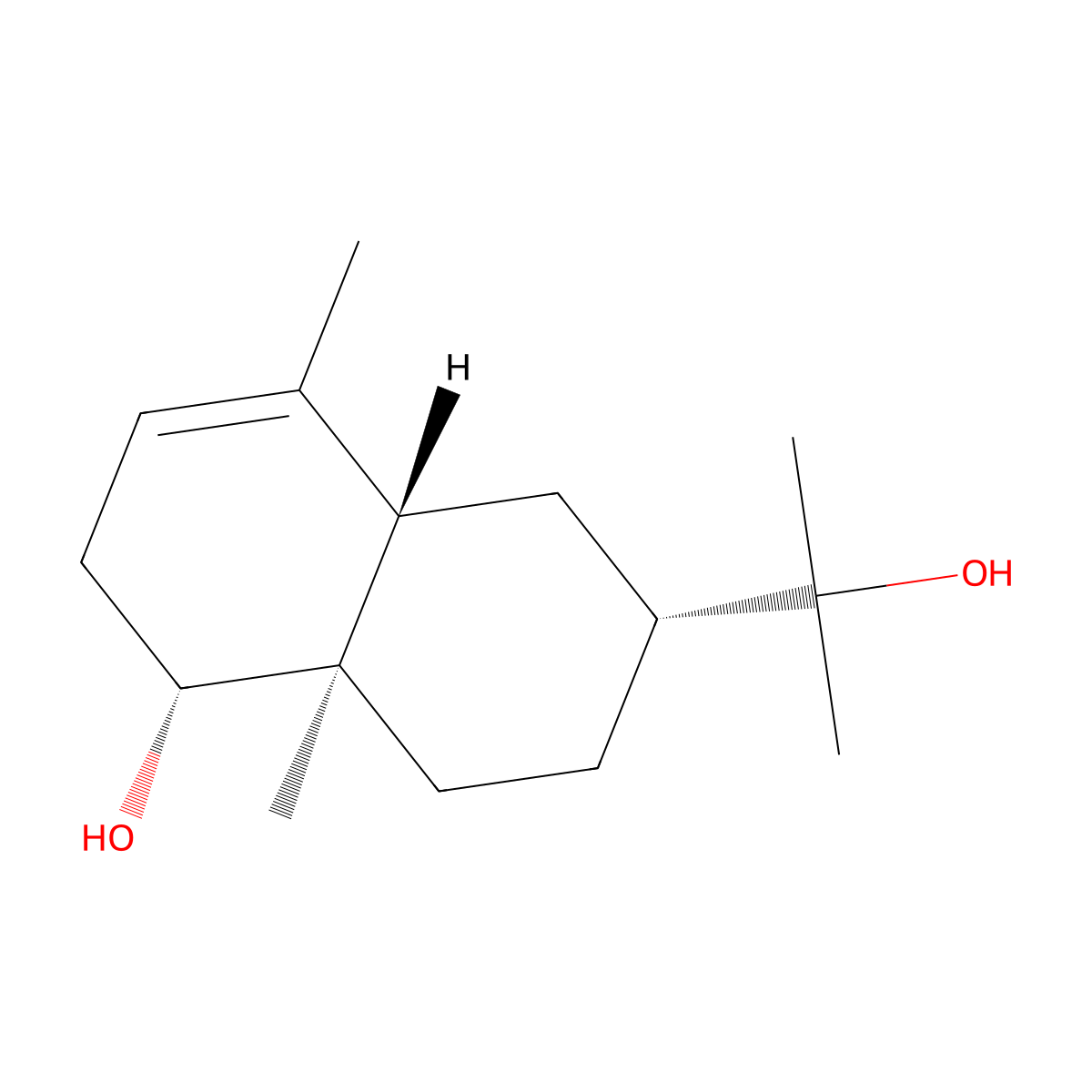 3-Eudesmene-1beta,11-diol molecular structure, CAS 658062-22-7