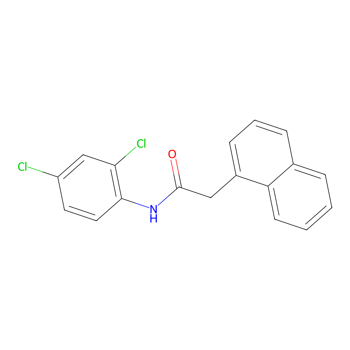 N-(2,4-dichlorophenyl)-2-naphthalen-1-ylacetamide molecular structure, CAS 658069-54-6