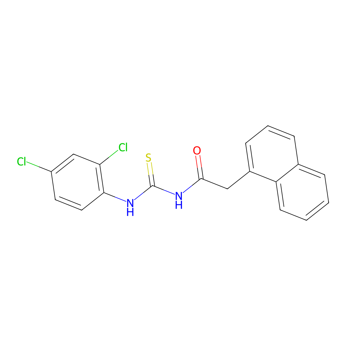 N-[(2,4-dichlorophenyl)carbamothioyl]-2-naphthalen-1-ylacetamide molecular structure, CAS 658069-88-6