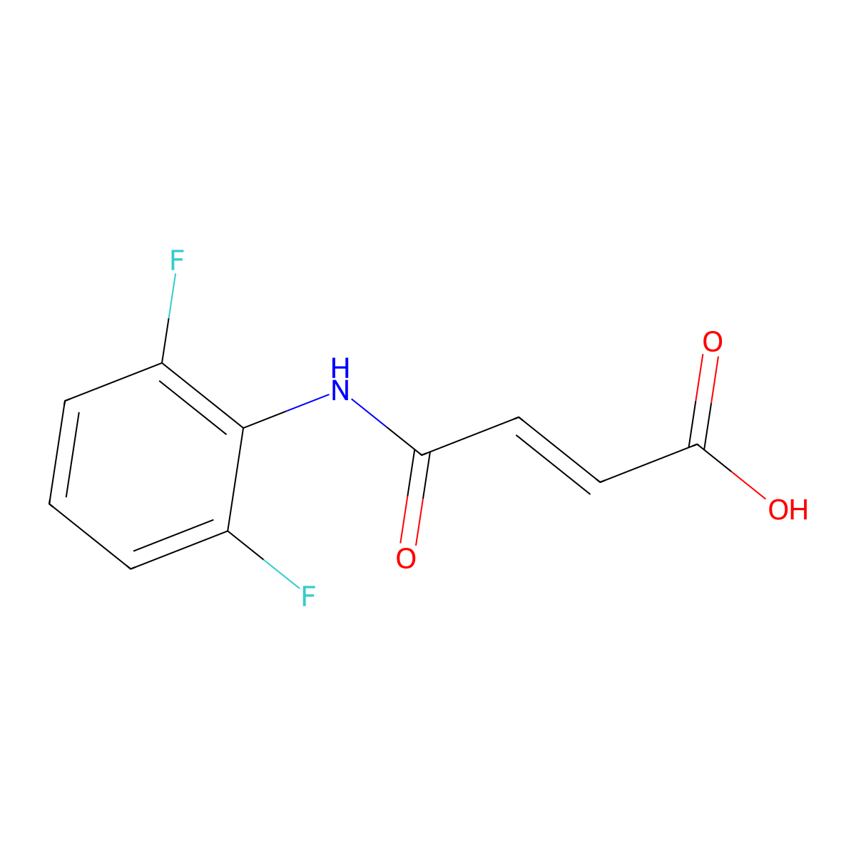 4-(2,6-Difluoroanilino)-4-oxobut-2-enoic acid molecular structure, CAS 658072-12-9
