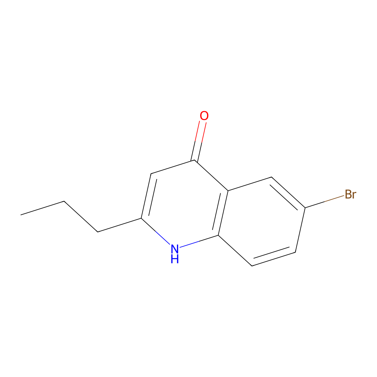 6-Bromo-2-propylquinolin-4-ol molecular structure, CAS 658079-03-9