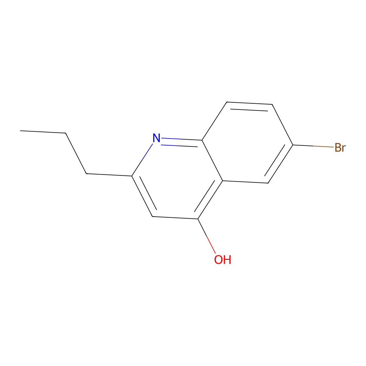 6-Bromo-2-propylquinolin-4-ol molecular structure, CAS 658079-03-9