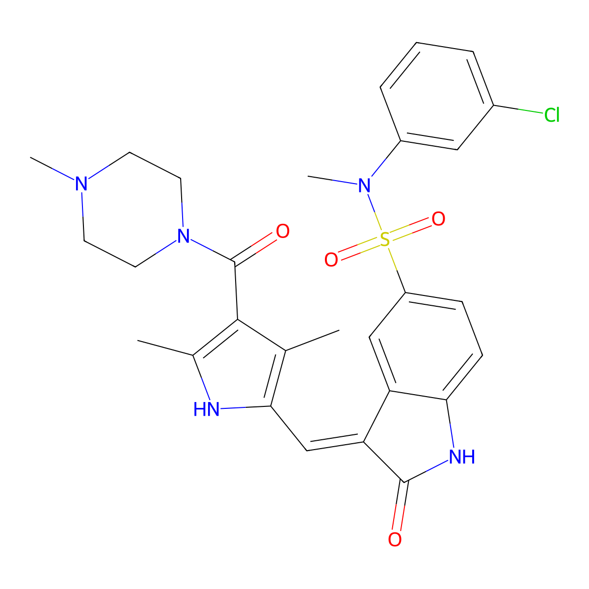 SU11274 molecular structure, CAS 658084-23-2