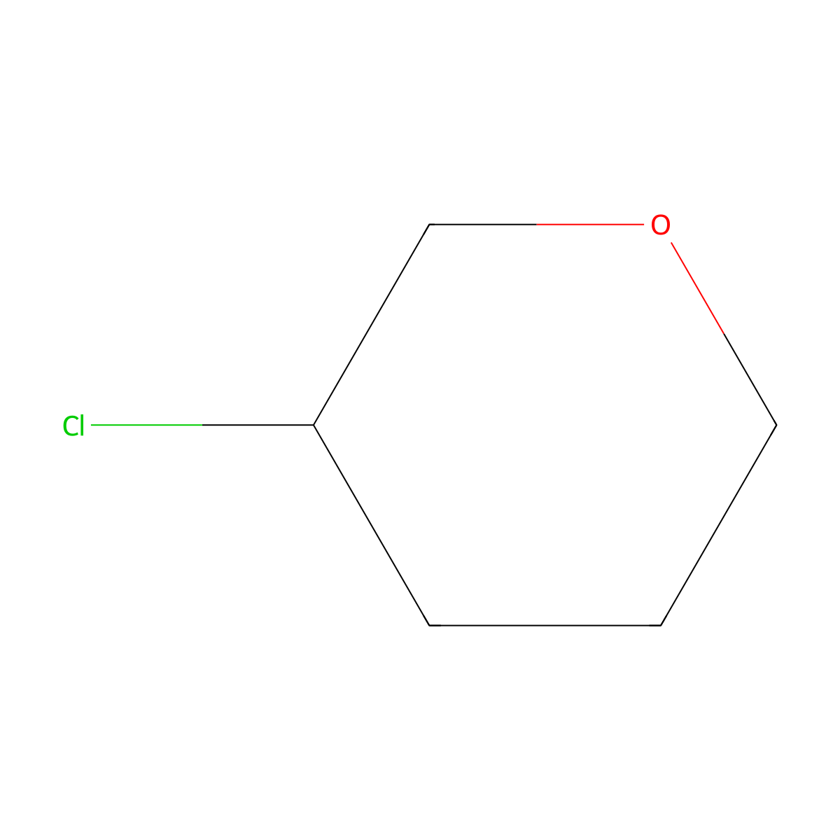 3-Chlorooxane molecular structure, CAS 6581-54-0