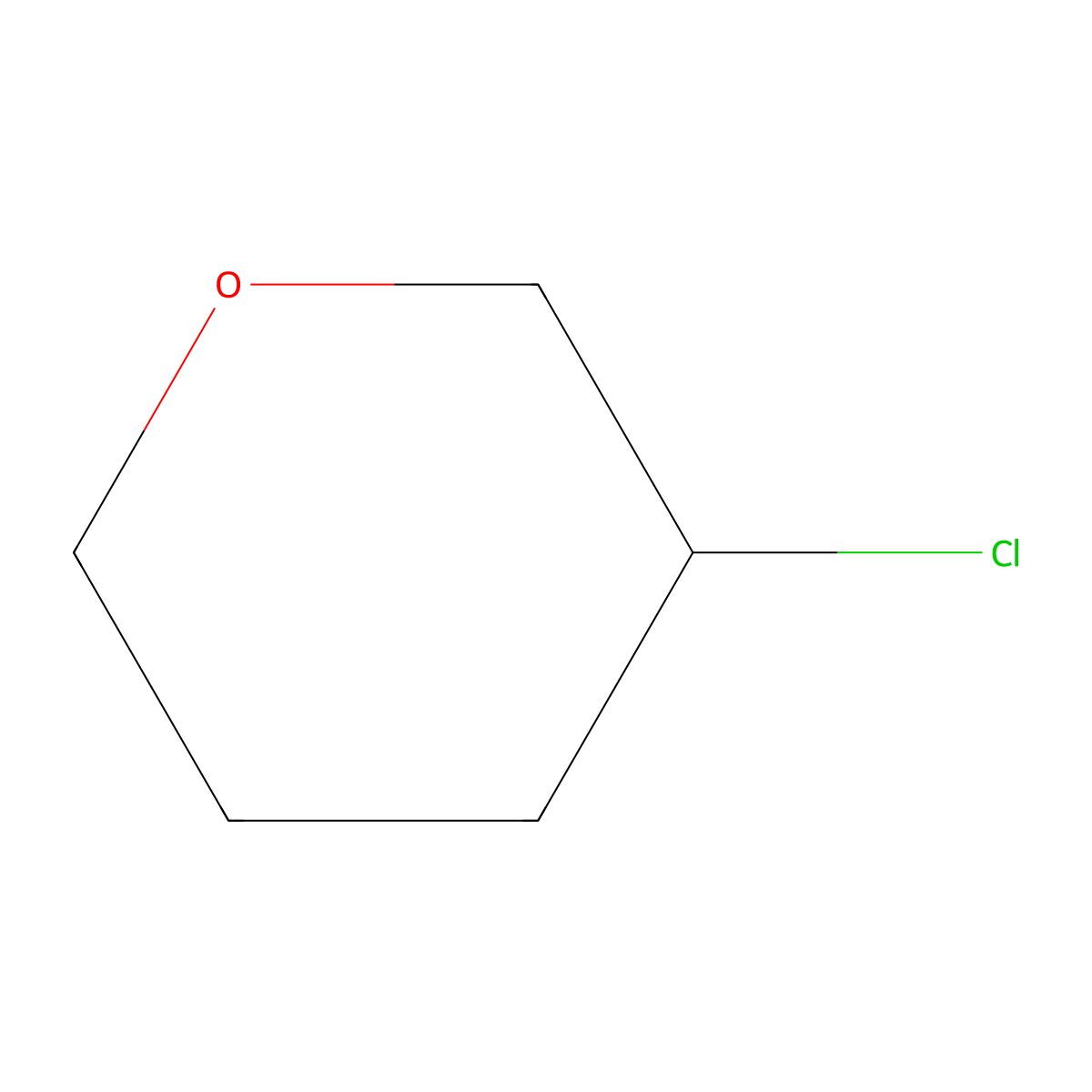 3-Chlorooxane molecular structure, CAS 6581-54-0