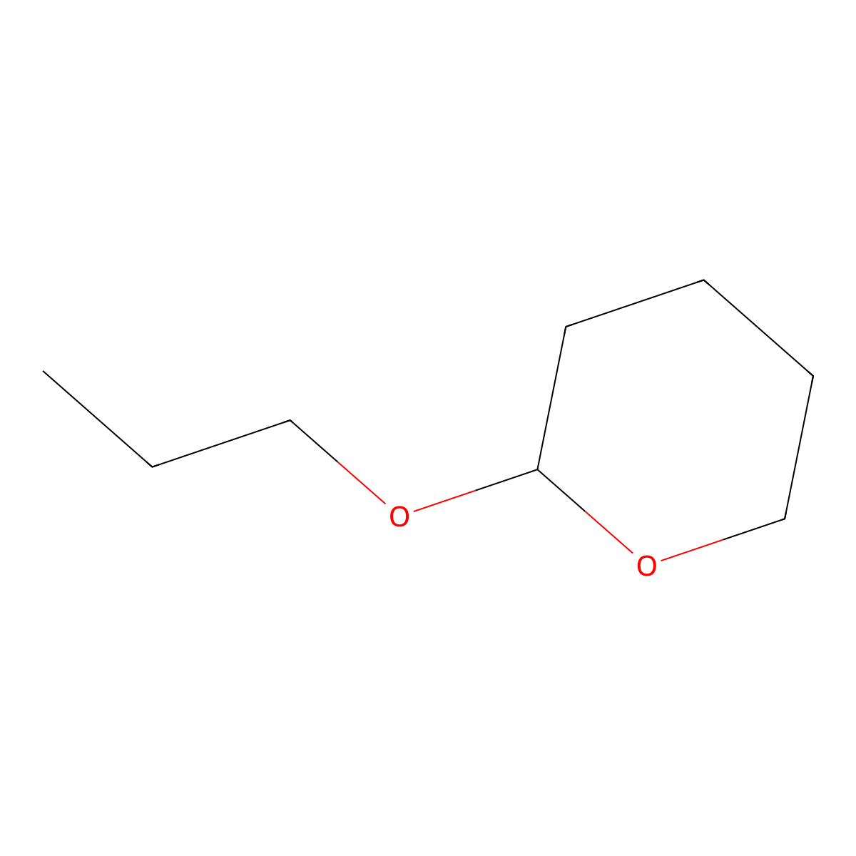 2-Propoxy-tetrahydropyran molecular structure, CAS 6581-64-2