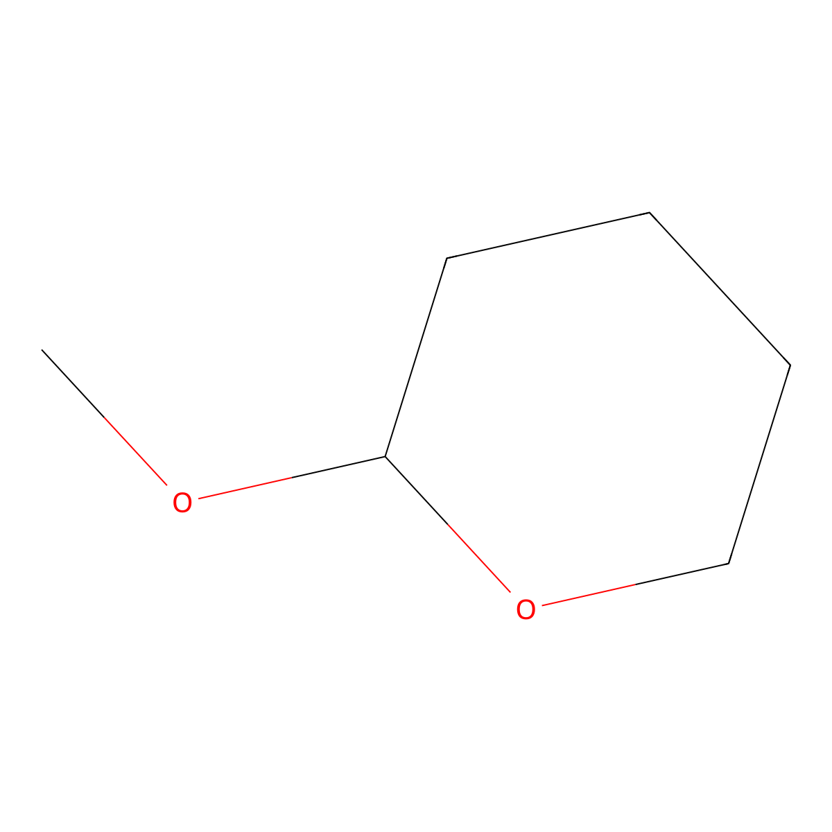 2-Methoxytetrahydropyran molecular structure, CAS 6581-66-4
