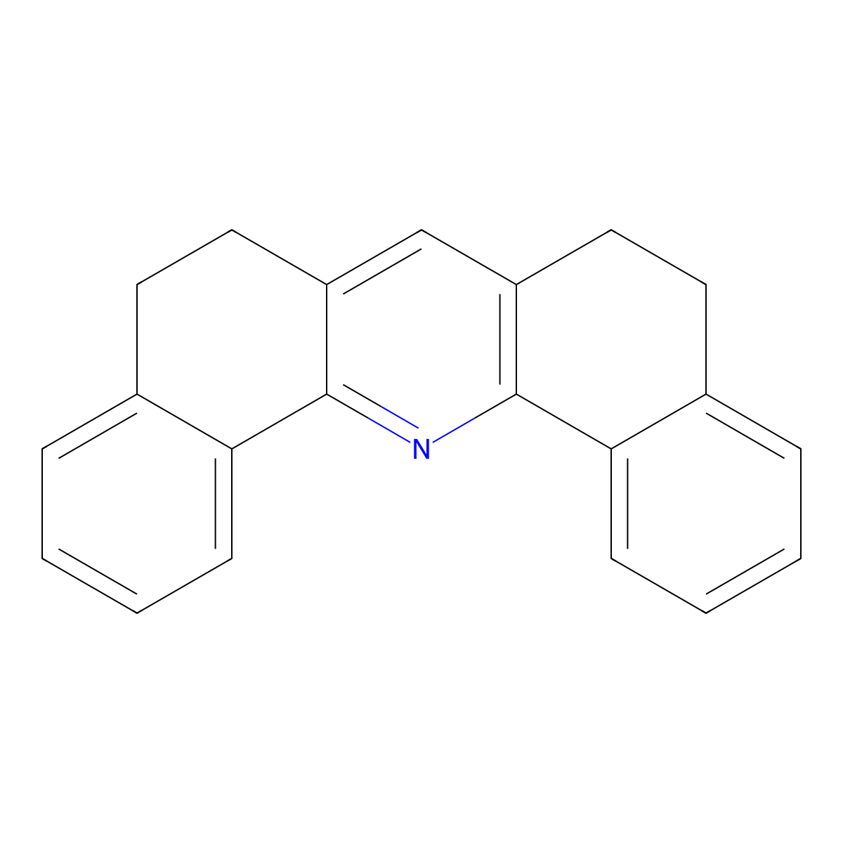 5,6,8,9-Tetrahydrodibenzo[c,h]acridine molecular structure, CAS 6581-76-6