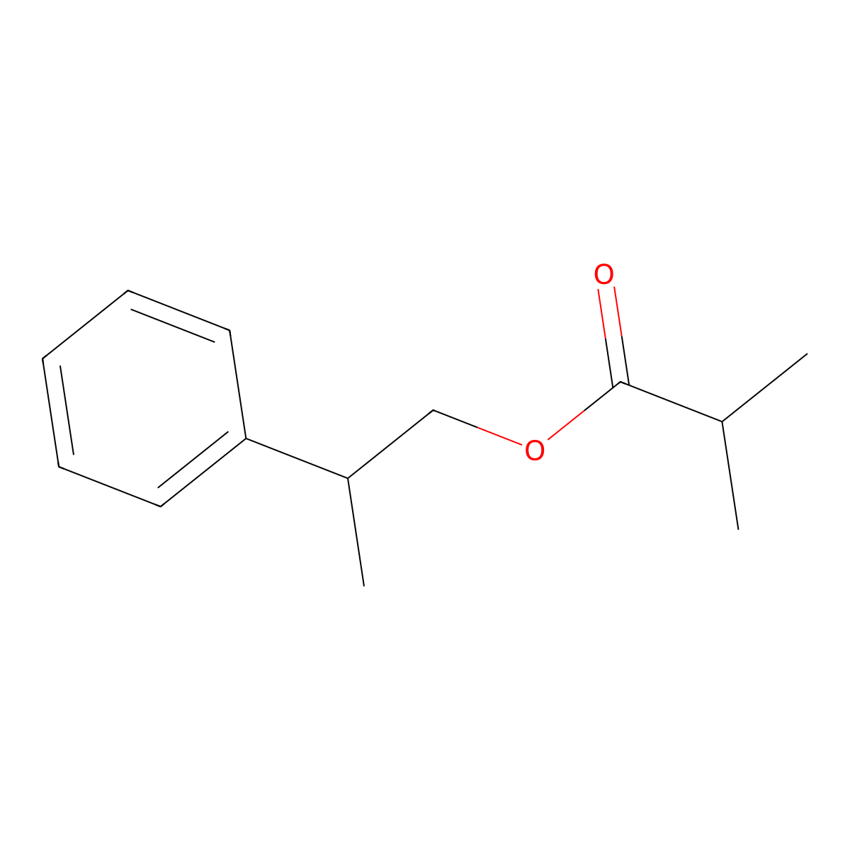 2-Phenylpropyl isobutyrate molecular structure, CAS 65813-53-8