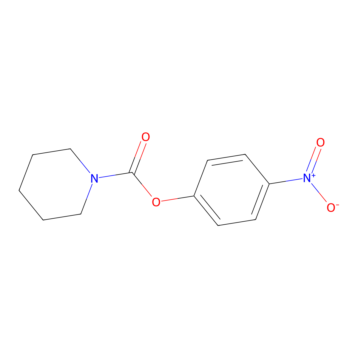 4-Nitrophenyl piperidine-1-carboxylate molecular structure, CAS 65815-76-1