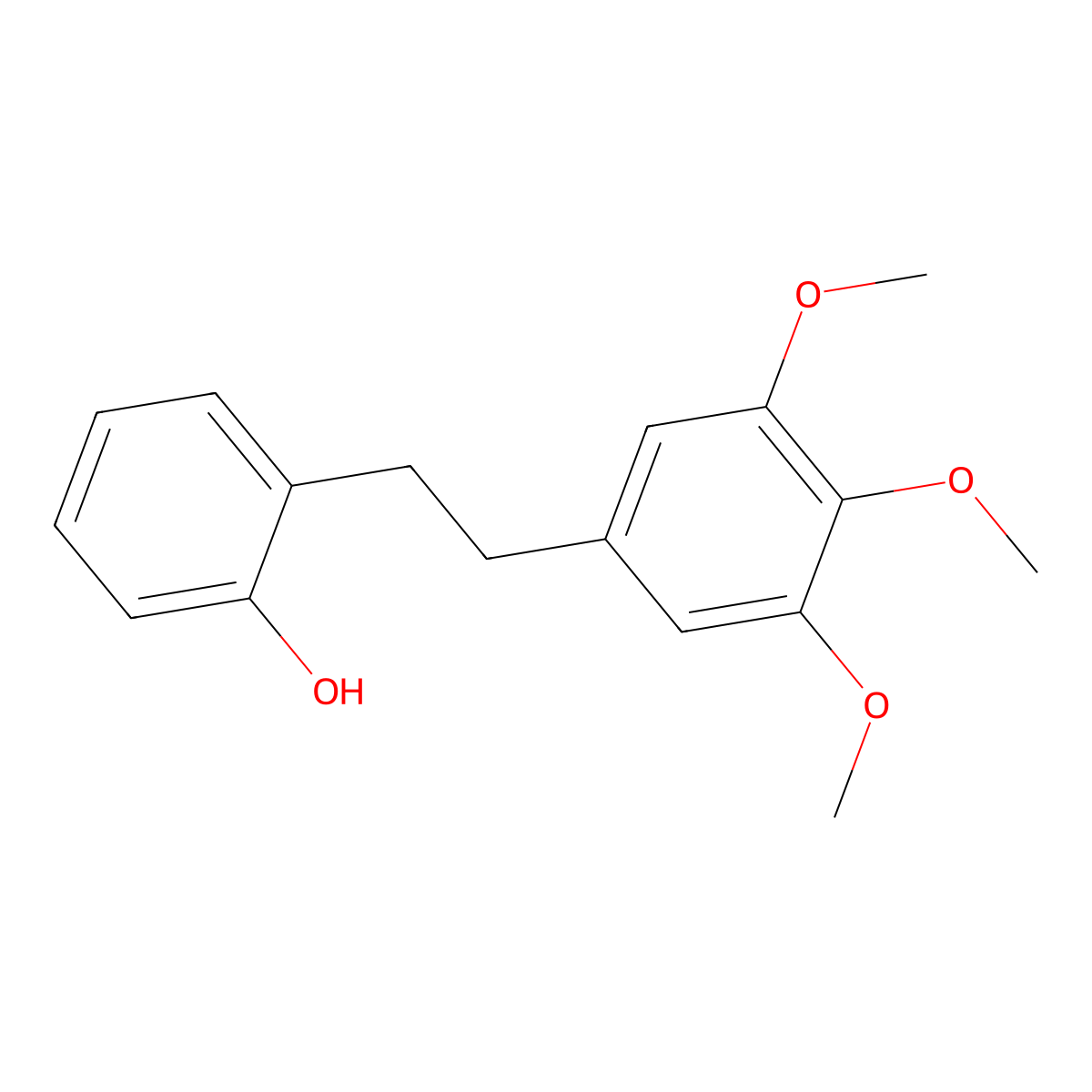 2-[2-(3,4,5-Trimethoxyphenyl)ethyl]phenol molecular structure, CAS 65817-45-0