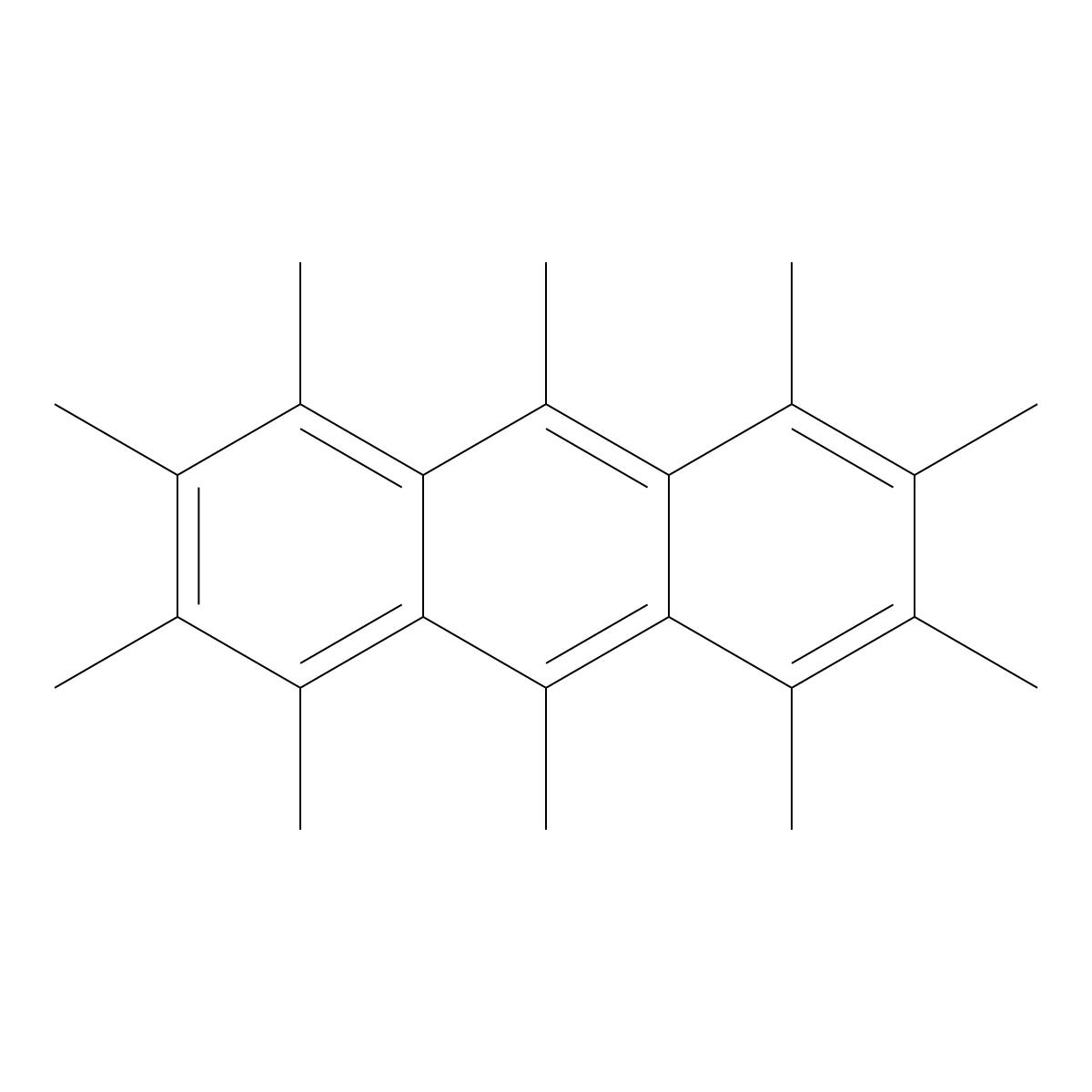 1,2,3,4,5,6,7,8,9,10-Decamethylanthracene molecular structure, CAS 65819-04-7