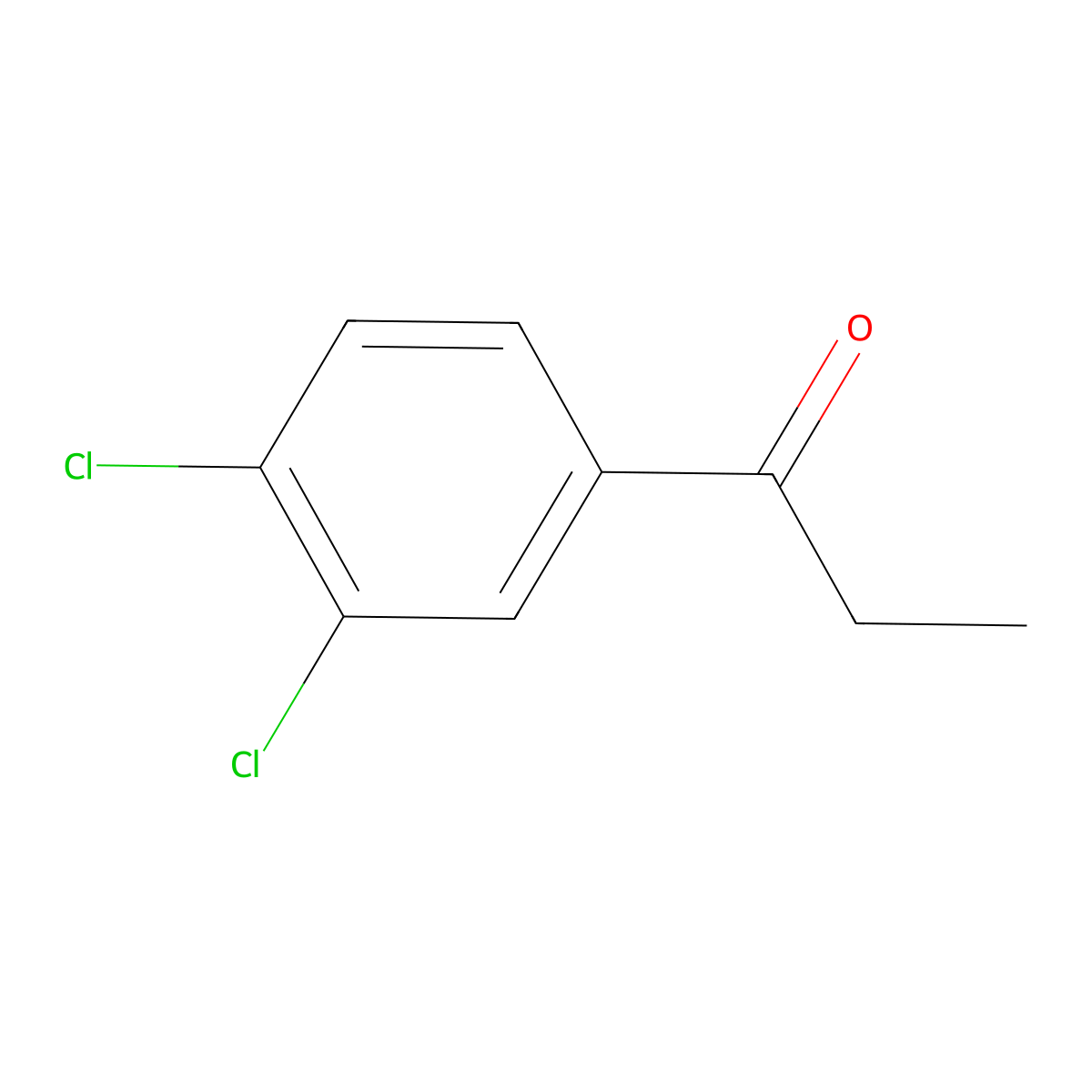 1-(3,4-Dichlorophenyl)-1-propanone molecular structure, CAS 6582-42-9