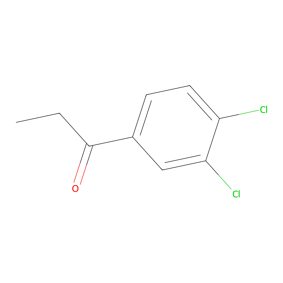 1-(3,4-Dichlorophenyl)-1-propanone molecular structure, CAS 6582-42-9