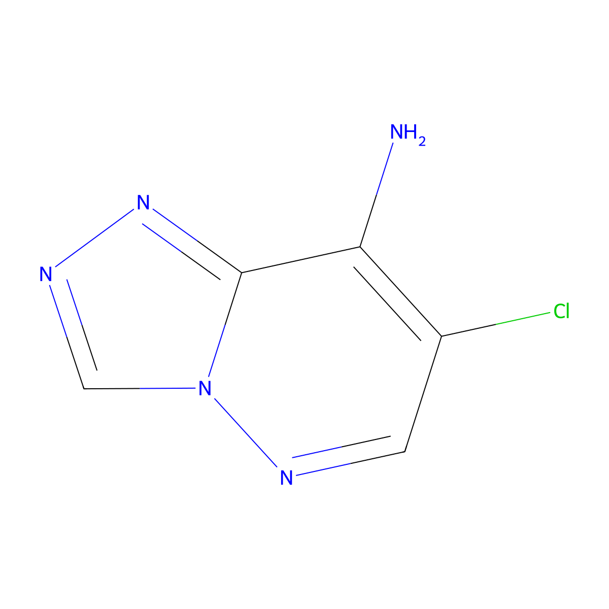 7-Chloro[1,2,4]triazolo[4,3-b]pyridazin-8-amine molecular structure, CAS 6582-99-6