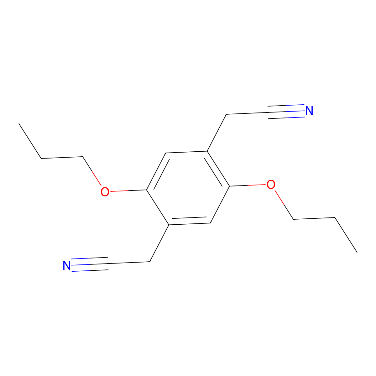 [4-(Cyanomethyl)-2,5-dipropoxyphenyl]acetonitrile molecular structure, CAS 65823-51-0