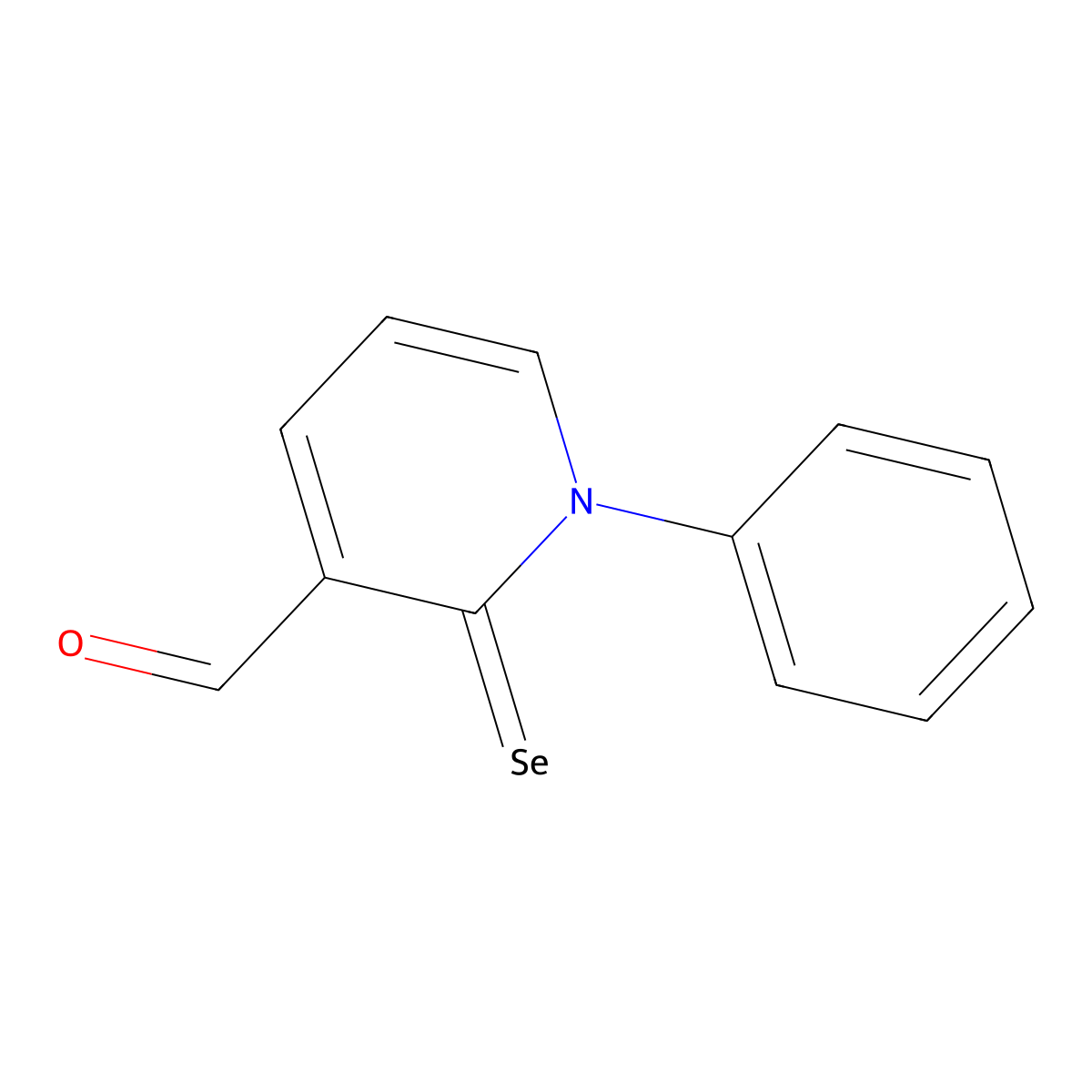 1-Phenyl-2-selenoxo-1,2-dihydropyridine-3-carbaldehyde molecular structure, CAS 65823-99-6