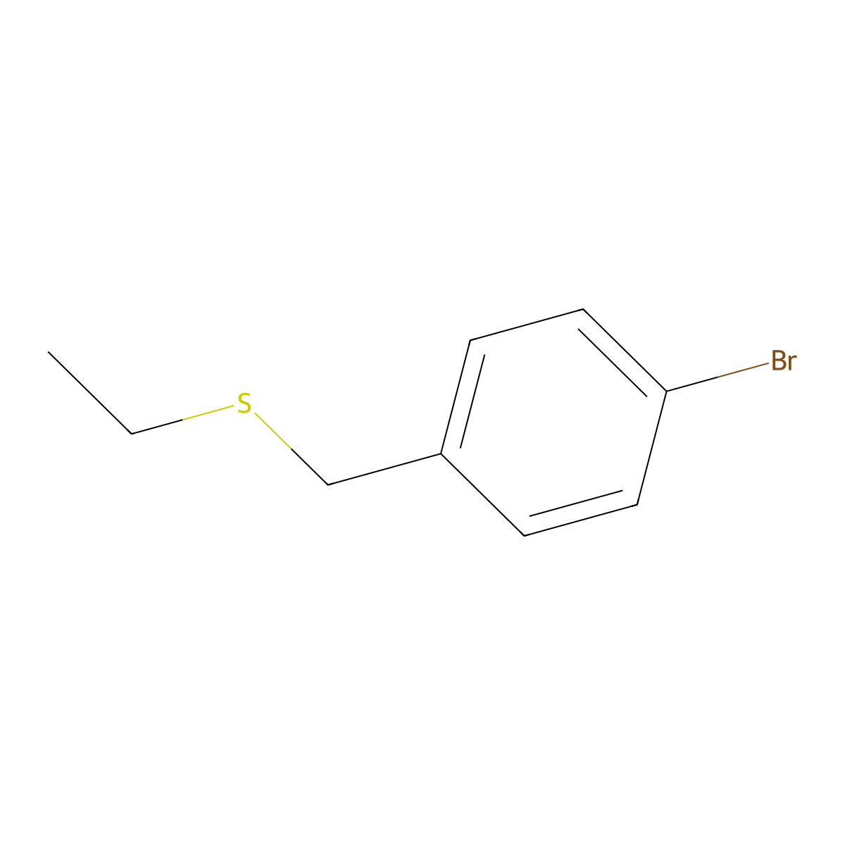 4-Bromobenzyl ethyl sulfide molecular structure, CAS 65824-32-0
