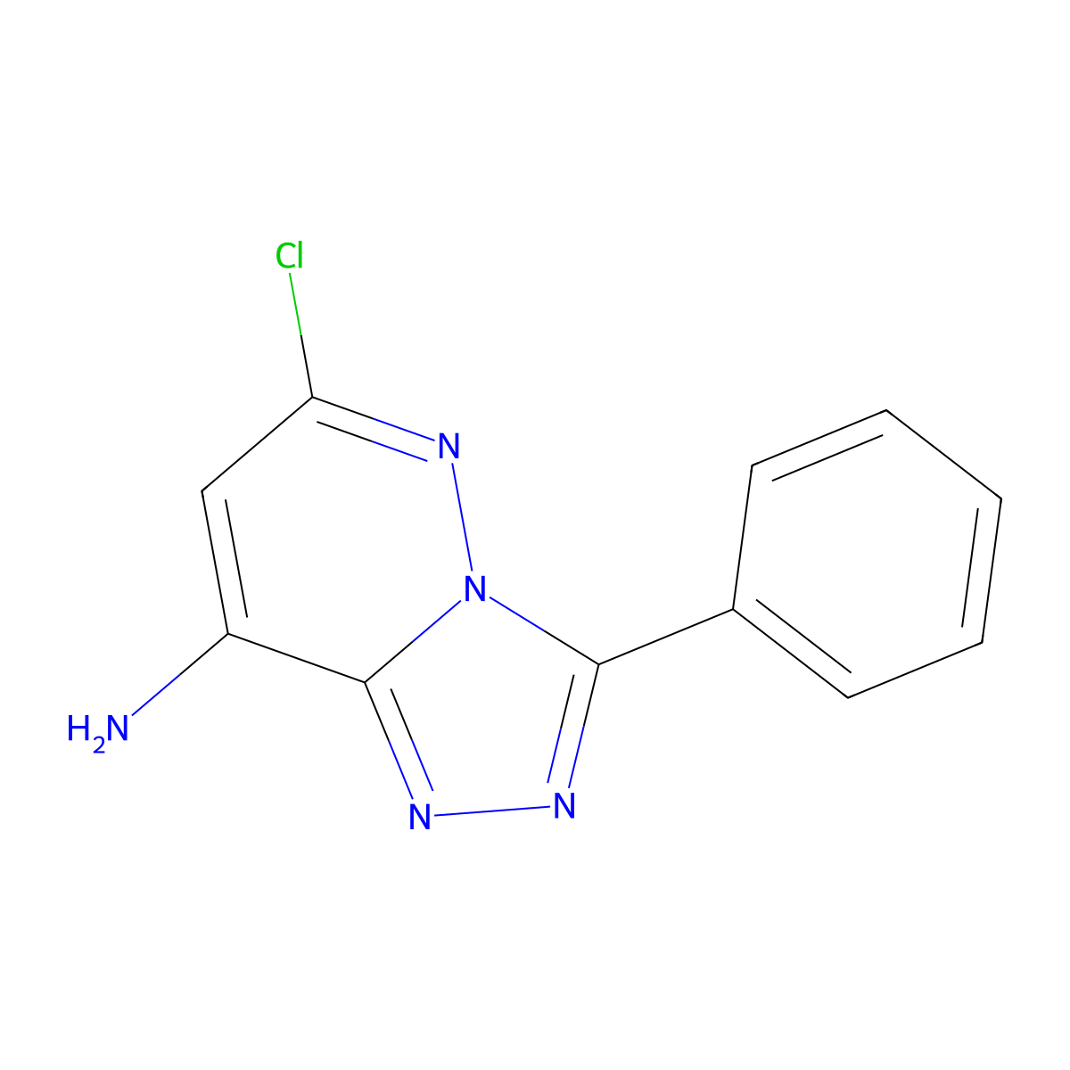 6-Chloro-3-phenyl[1,2,4]triazolo[4,3-b]pyridazin-8-amine molecular structure, CAS 6583-02-4