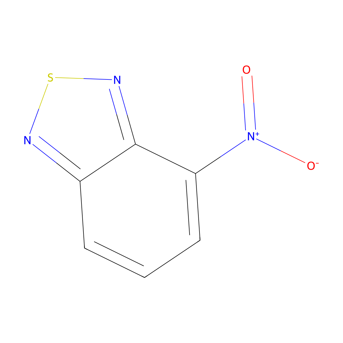 4-Nitro-2,1,3-benzothiadiazole molecular structure, CAS 6583-06-8