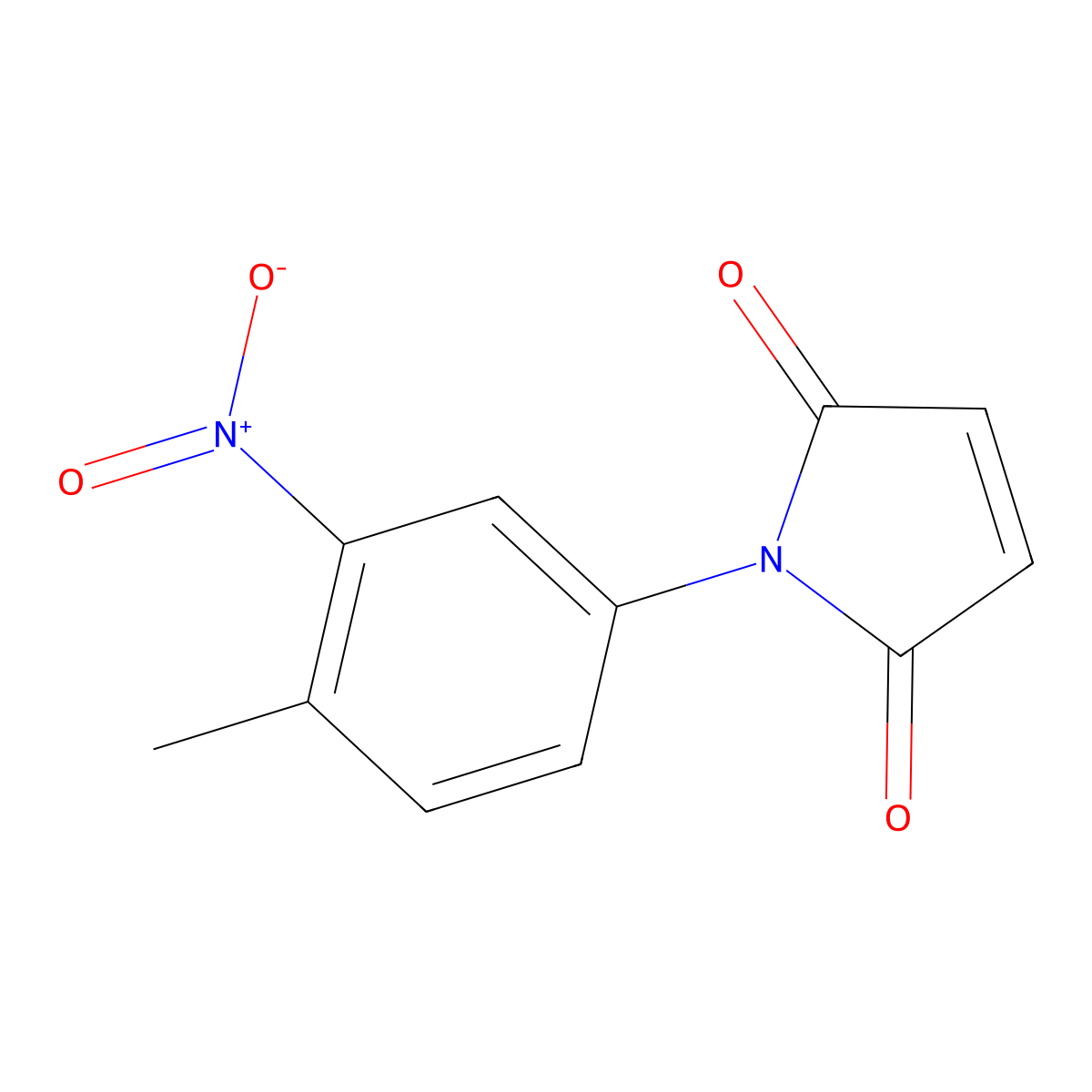 1-(4-methyl-3-nitrophenyl)-1H-pyrrole-2,5-dione molecular structure, CAS 65833-10-5