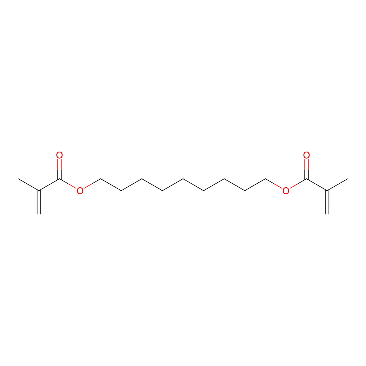 Nonamethylene Glycol Dimethacrylate (stabilized with MEHQ) molecular structure, CAS 65833-30-9