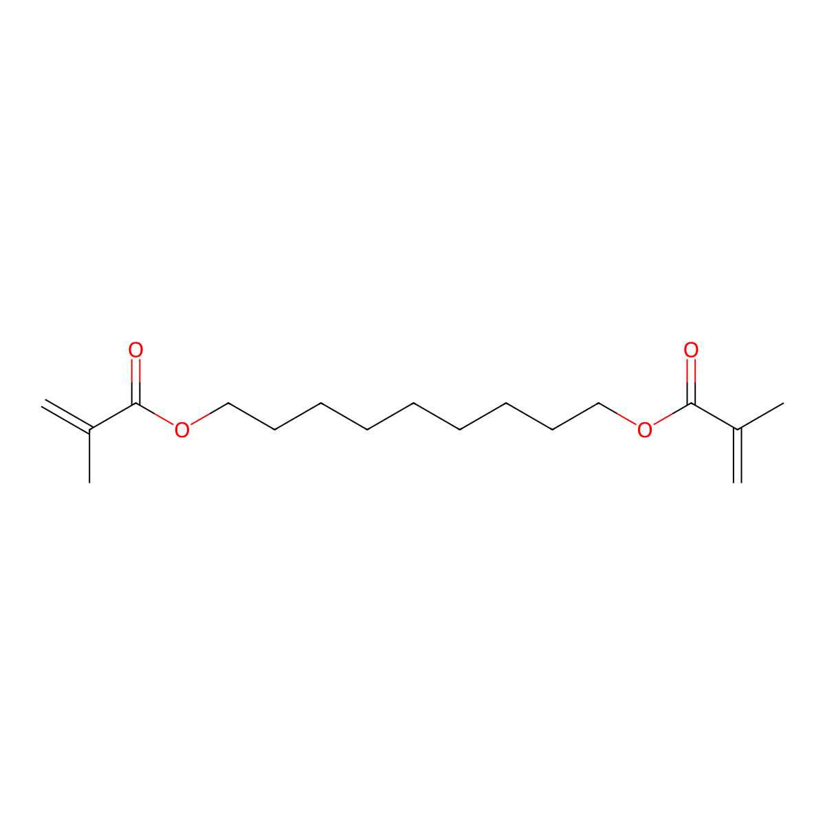 Nonamethylene Glycol Dimethacrylate (stabilized with MEHQ) molecular structure, CAS 65833-30-9